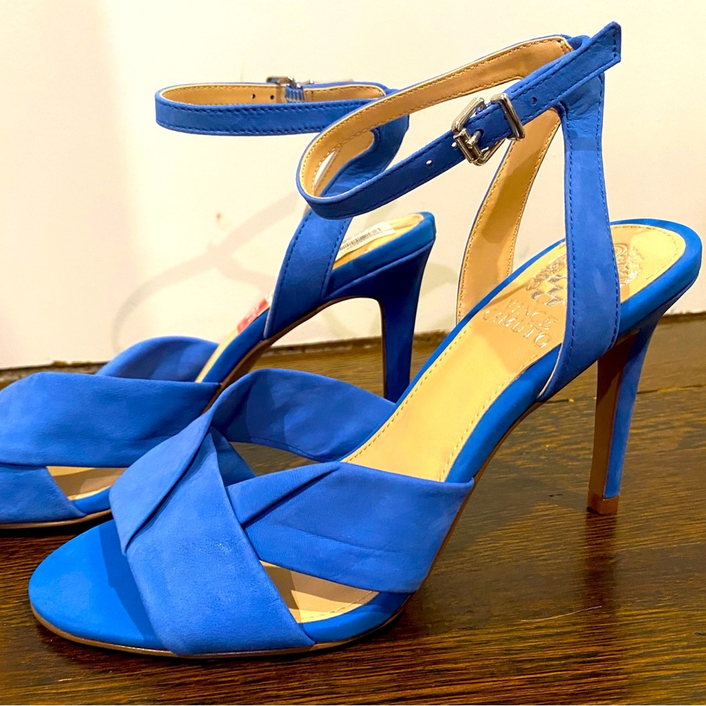 Vince Camuto Jenika blue heeled sandals
